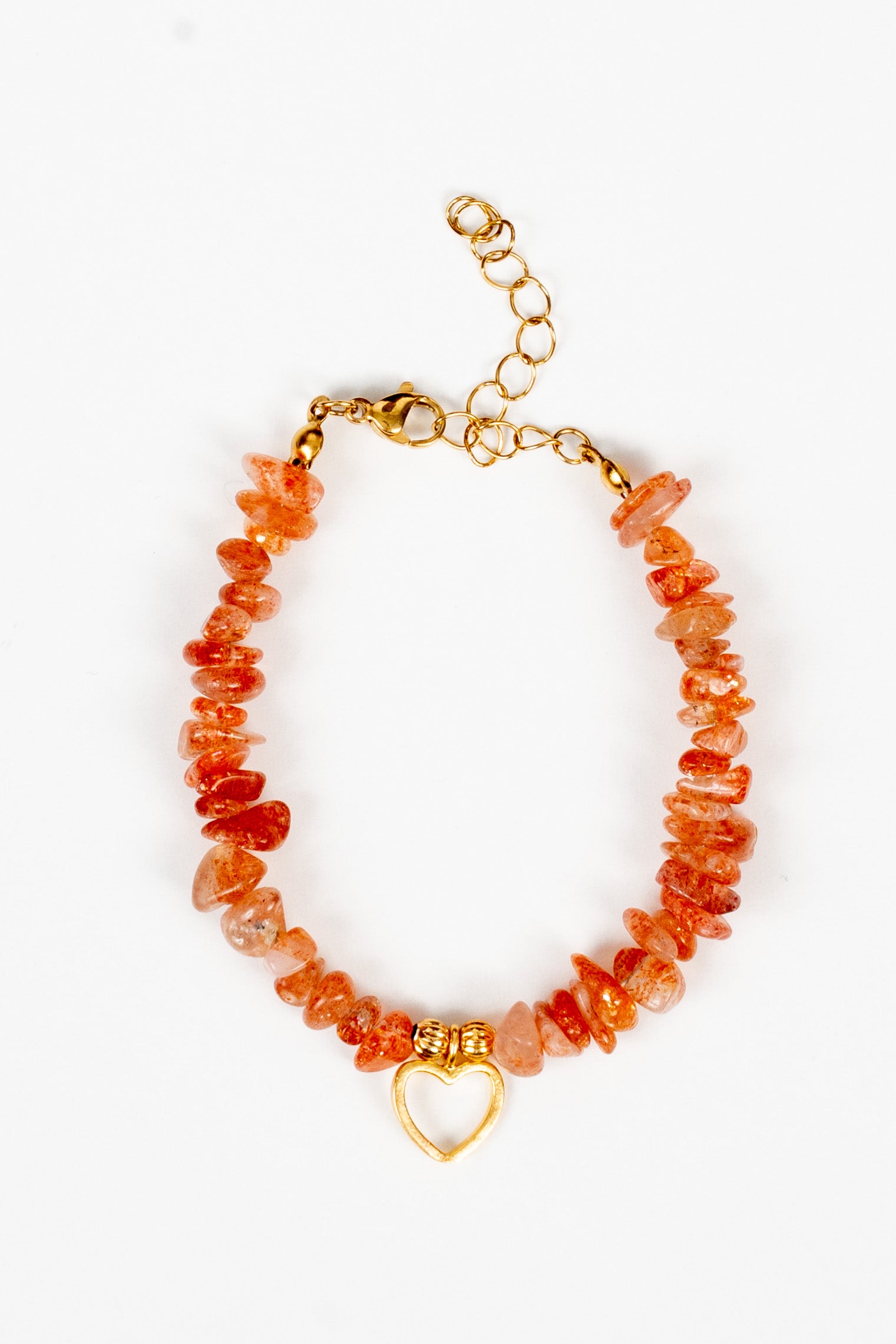 Kalpli Kırık Güneş Taşı Doğal Taş Bileklik