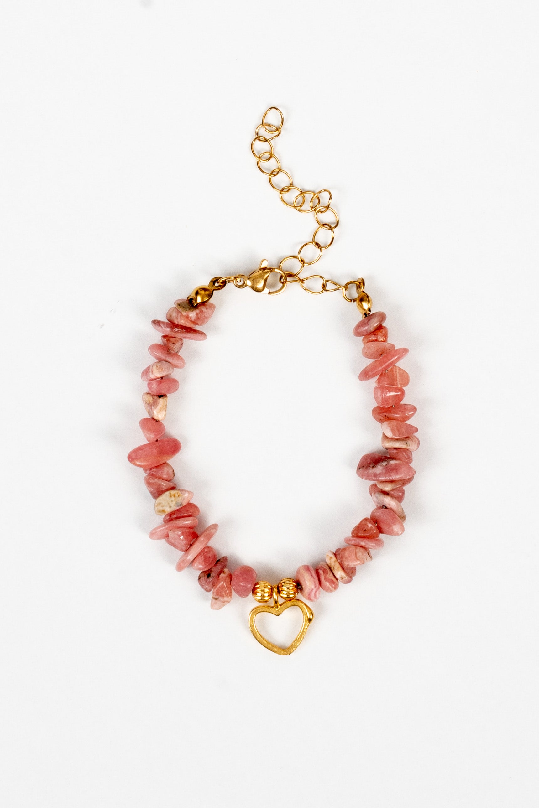 Kalpli Kırık Rodokrozit Doğal Taş Bileklik