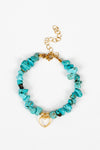 Kalpli Kırık Turkuaz Doğal Taş Bileklik
