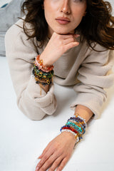 Kalpli Kırık Turkuaz Doğal Taş Bileklik