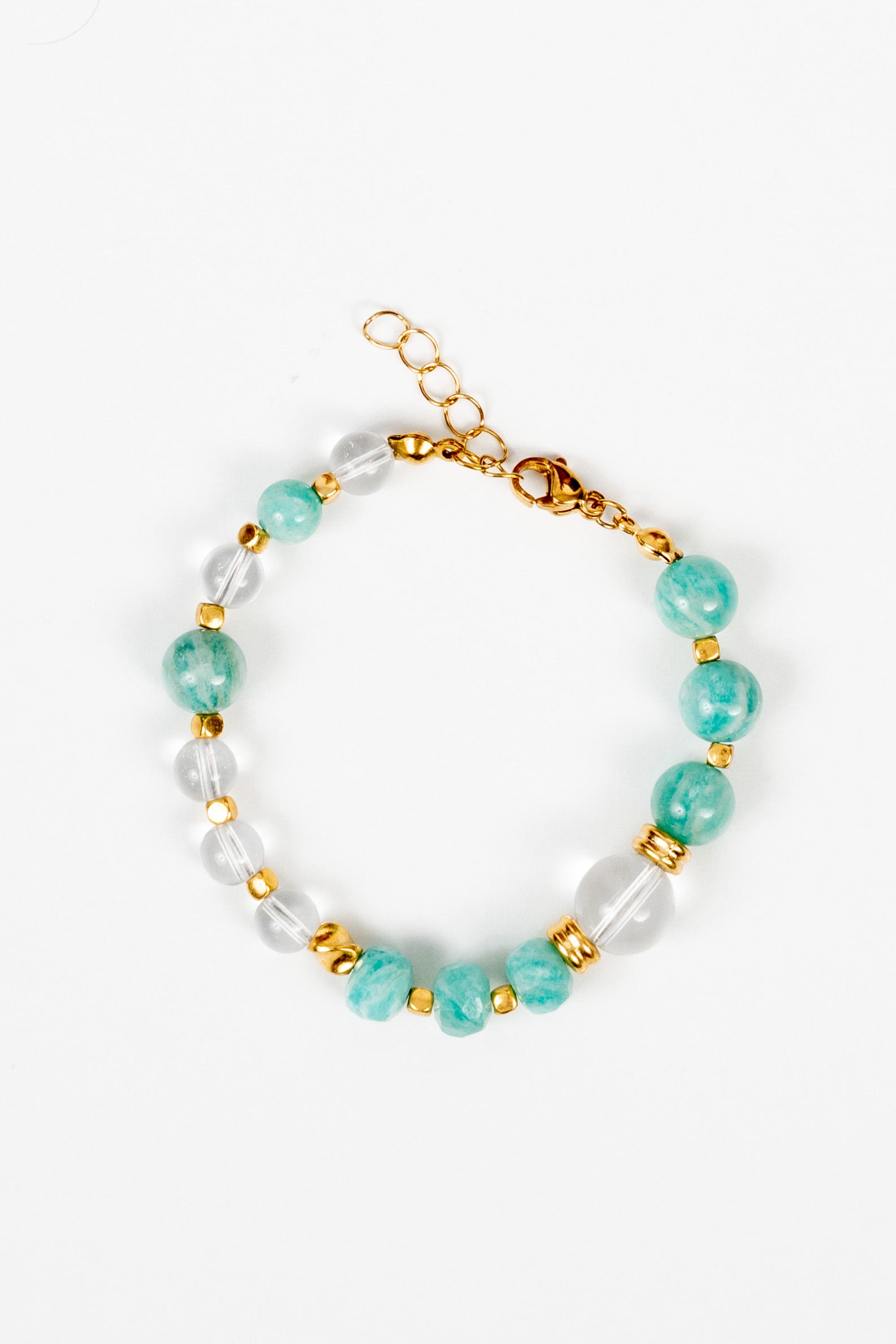 Amazonit X Kristal Kuvars Bileklik