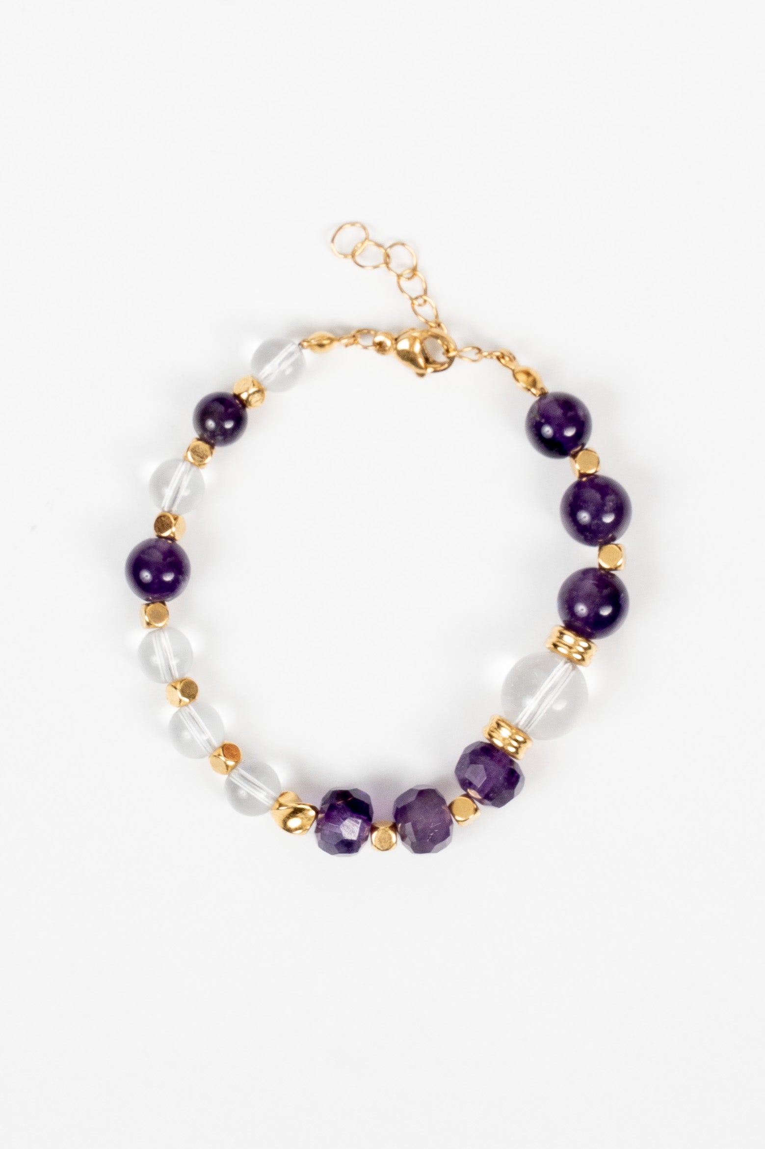 Ametist X Kristal Kuvars Bileklik