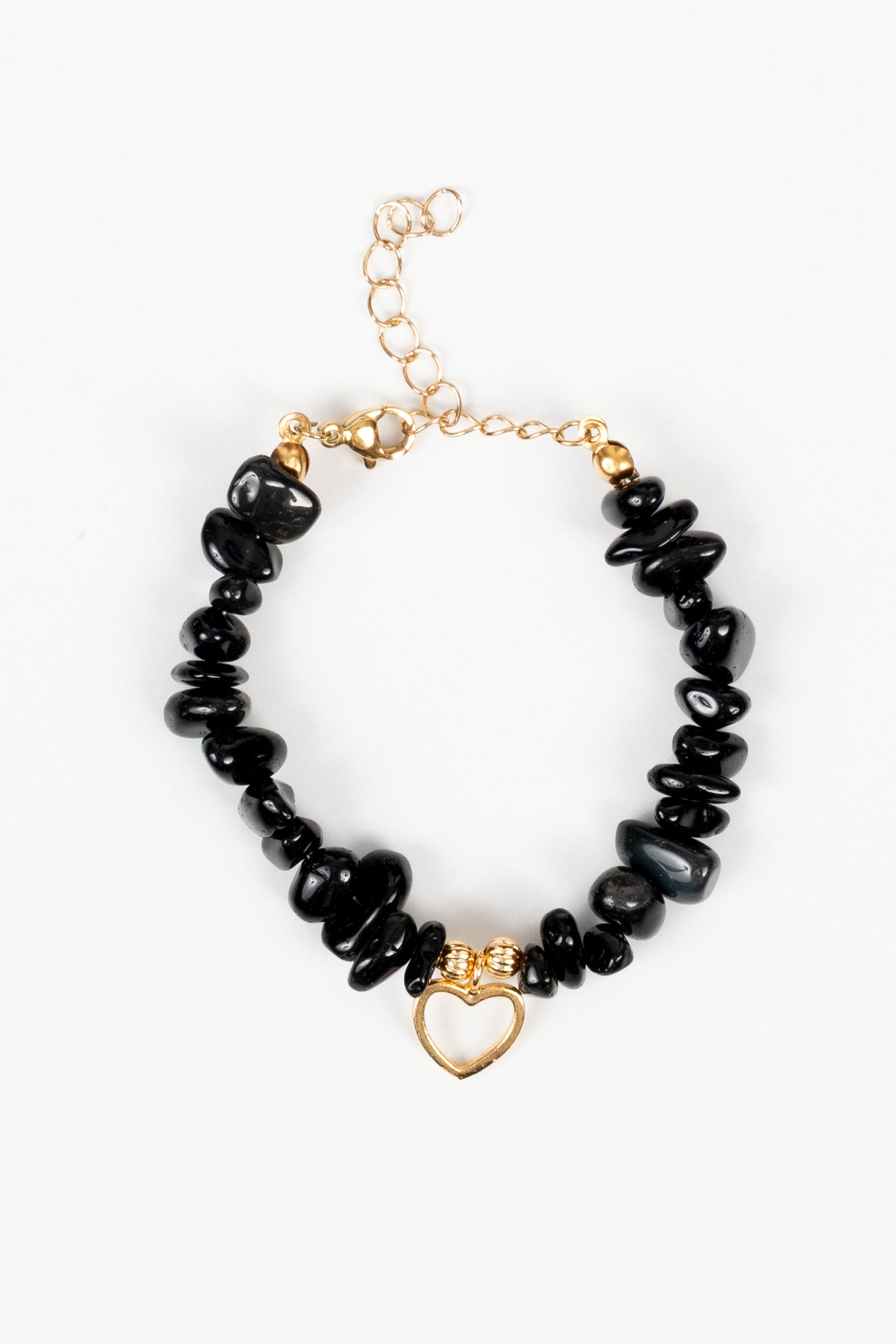 Kalpli Kırık Obsidyen Doğal Taş Bileklik